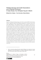 Rotating Savings and Credit Associations as a Financial Commons: A Case Study of an Ethiopian Equub in Berlin