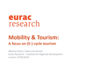 Mobility & Tourism: A focus on (E-)cycle tourism