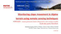 Monitoring slope movement in Alpine terrain using remote sensing techniques