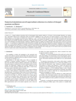 Numerical simulations unveil superradiant coherence in a lattice of charged quantum oscillators