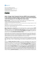 Water- Energy- Food- Ecosystem Services (WEFE) nexus assessment in the context of climate change: a literature review and conceptual model development for the Adige River basin (Italy)