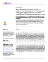 Aedes albopictus microbiota: Differences between wild and mass-reared immatures do not suggest negative impacts from a diet based on black soldier fly larvae and fish food