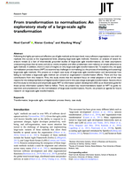 From transformation to normalisation: An exploratory study of a large-scale agile transformation