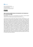 High-resolution gridded dataset of precipitation and temperature for Trentino-Alto Adige
