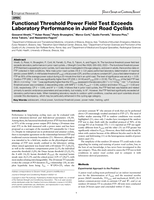 Functional Threshold Power Field Test Exceeds Laboratory Performance in Junior Road Cyclists