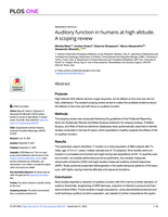 Auditory function in humans at high altitude: a scoping review