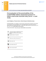 First evaluation of the practicability of the CLASSYFARM welfare assessment protocol in Italian small-scale mountain dairy farms: A case study