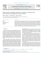 Big data analytics capabilities: Patchwork or progress? A systematic review of the status quo and implications for future research