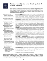 Trait-based assembly rules across climatic gradients of European grasslands