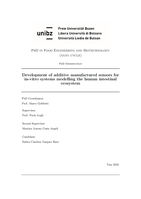 Development of additive manufactured sensors for in-vitro systems modelling the human intestinal ecosystem