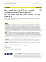 Do nomadic lactobacilli fit as potential vaginal probiotics? The answer lies in a successful selective multi-step and scoring approach