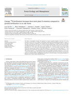Canopy 15N fertilization increases short-term plant N retention compared to ground fertilization in an oak forest