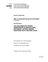 The challenge for hybrid powertrains in agricultural machinery: optimal design solutions with a battery focus