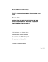 Oxidative stability of foods by an induction period method based on isothermal calorimetry