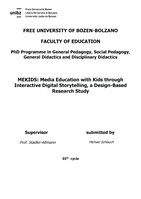 MEKIDS: Media Education with Kids through Interactive Digital Storytelling, a Design-Based Research Study