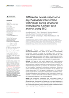 Differential neural response to psychoanalytic intervention techniques during structural interviewing: A single-case analysis using EEG