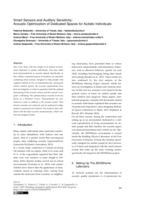 Smart Sensors and Auditory Sensitivity: Acoustic Optimization of Dedicated Spaces for Autistic Individuals