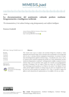 La documentazione del patrimonio culturale perduto mediante fotogrammetria e intelligenza artificiale