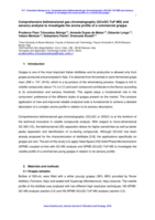 Comprehensive bidimensional gas chromatography (GCxGC-ToF-MS) and sensory analysis to investigate the aroma profile of a commercial grappa.