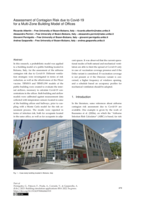 Assessment of Contagion Risk due to Covid-19 for a multi-zone building model of offices