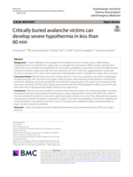 Critically buried avalanche victims can develop severe hypothermia in less than 60&nbsp;min