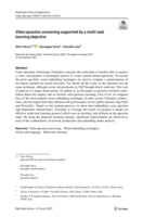 Video Question Answering Supported by a Multi-Task Learning Objective