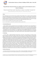 Hygrothermal characterization of a plaster with recycled materials used as interior insulation