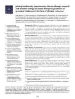 Joining biodiversity experiments, climate change research and invasion biology to assess European gradients of grassland resilience in the face of climate extremes