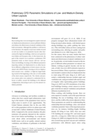 Preliminary CFD Parametric Simulations of Low- and Medium-Density Urban Layouts