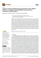 Opaque Coloured Building Integrated Photovoltaic (BIPV): A Review of Models and Simulation Frameworks for Performance Optimisation