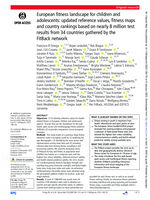 European fitness landscape for children and adolescents: Updated reference values, fitness maps and country rankings based on nearly 8 million test results from 34 countries gathered by the FitBack network