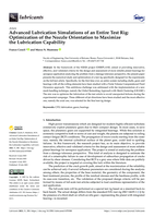 Advanced Lubrication Simulations of an Entire Test Rig: Optimization of the Nozzle Orientation to Maximize the Lubrication Capability