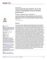 Assessing landscape aesthetic values: Do clouds in photographs influence people’s preferences?