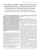 From rigid to flexible: Solution-processed carbon nanotube deposition on polymeric substrates for the fabrication of transistor-based ion sensors