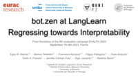bot.zen at LangLearn: regressing towards interpretability