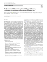 The Question is Still Open: Is Supplemental Oxygen Enhancing Performance in Professional Athletes at High Altitude or Not?