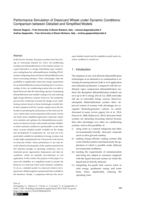 Performance Simulation of Desiccant Wheel under Dynamic Conditions: Comparison between Detailed and Simplified Models