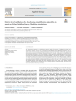 District-level validation of a shoeboxing simplification algorithm to speed-up Urban Building Energy Modeling simulations