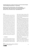Integrated Approach to Assess the Energy and Environmental Payback Time of Buildings Refurbishment: A Case Study