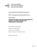 Advances in profiling and preserving the identity of wines: sensory and chemometric approaches