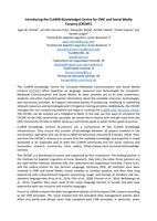 Introducing the CLARIN K(nowledge)-Centre for CMC and Social Media Corpora (CKCMC)