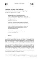 Populism in Times of a Pandemic: A Cross-Country Critical Discourse Analysis of Right-Wing and Left-Wing Populist Parties in Europe