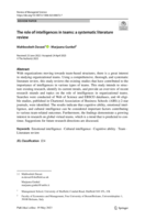 The role of intelligences in teams: a systematic literature review
