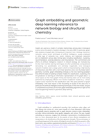 Graph embedding and geometric deep learning relevance to network biology and structural chemistry