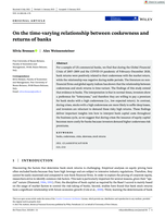 On the time-varying relationship between coskewness and returns of banks