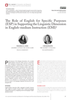 The Role of English for Specific Purposes (ESP) in Supporting the Linguistic Dimension of English-medium Instruction (EMI)
