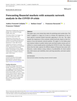 Forecasting financial markets with semantic network analysis in the COVID-19 crisis