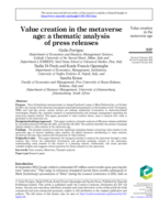 Value creation in the metaverse age: A thematic analysis of press releases