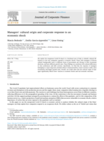 Managers’ Cultural Origin and Corporate Response to an Economic Shock