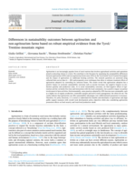 Differences in sustainability outcomes between agritourism and non-agritourism farms based on robust empirical evidence from the Tyrol/Trentino mountain region